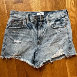 Pistola Blue Jean Shorts with Distressed Details